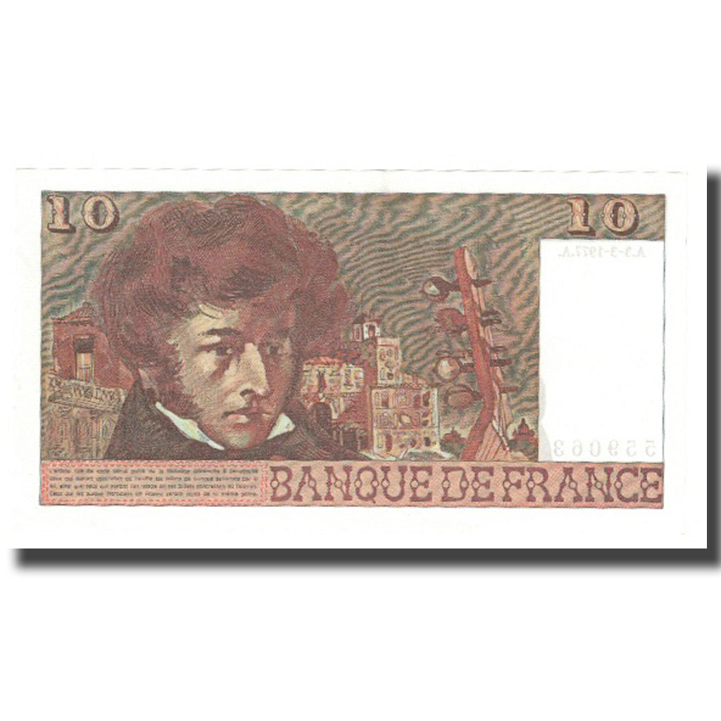 Francia, 10 Francs, Berlioz, 1977, 1977-03-03, FDS, Fayette:63.21, KM:150c