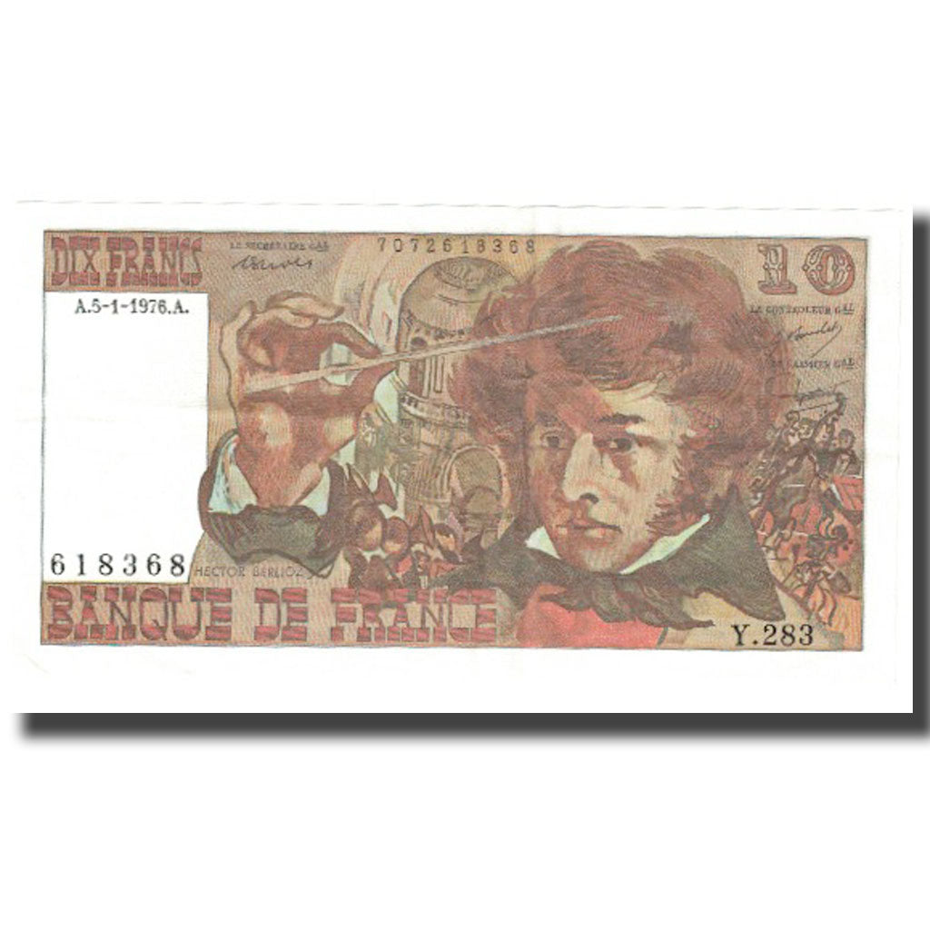 Frankreich, 10 Francs, Berlioz, 1976, 1976-01-05, VZ, Fayette:63.17, KM:150c