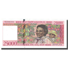 Billete, 25,000 Francs = 5000 Ariary, Madagascar, KM:82, SC
