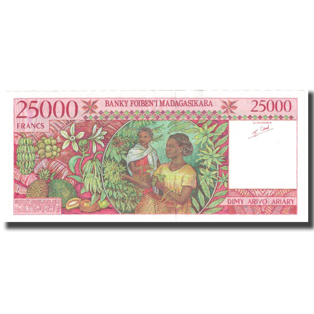 Billete, 25,000 Francs = 5000 Ariary, Madagascar, KM:82, SC