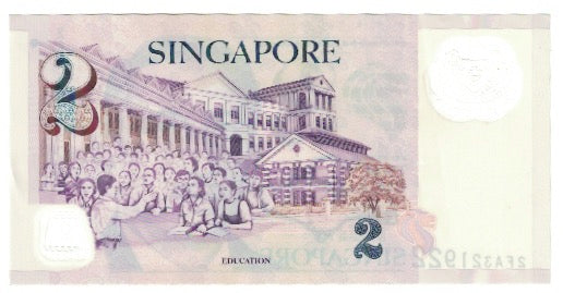 Banconote, Singapore, 2 Dollars, KM:38, FDS