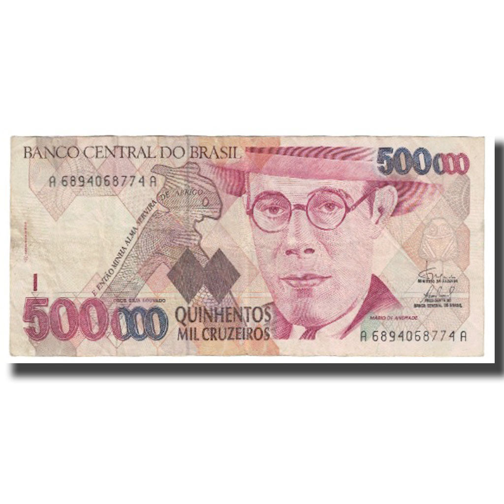 Billete, 500,000 Cruzeiros, Brasil, KM:236c, BC