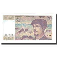França, 20 Francs, Debussy, 1980, UNC(65-70), Fayette:66.1, KM:151a