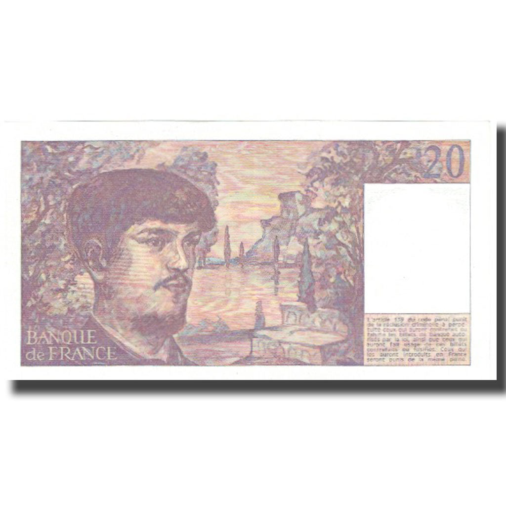 França, 20 Francs, Debussy, 1980, UNC(65-70), Fayette:66.1, KM:151a