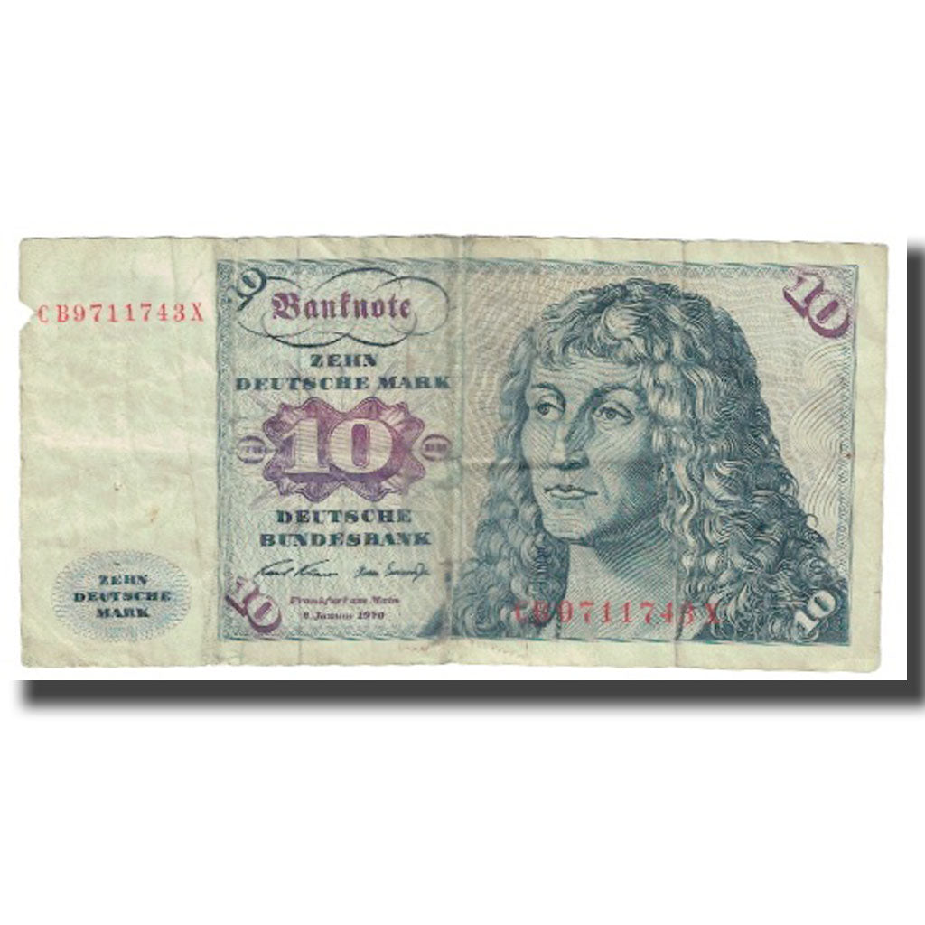 Banknote, GERMANY - FEDERAL REPUBLIC, 10 Deutsche Mark, 1970, 1970-01-02