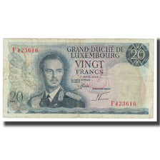 Banknote, Luxembourg, 20 Francs, 1966, 1966-03-07, KM:54a, VF(20-25)