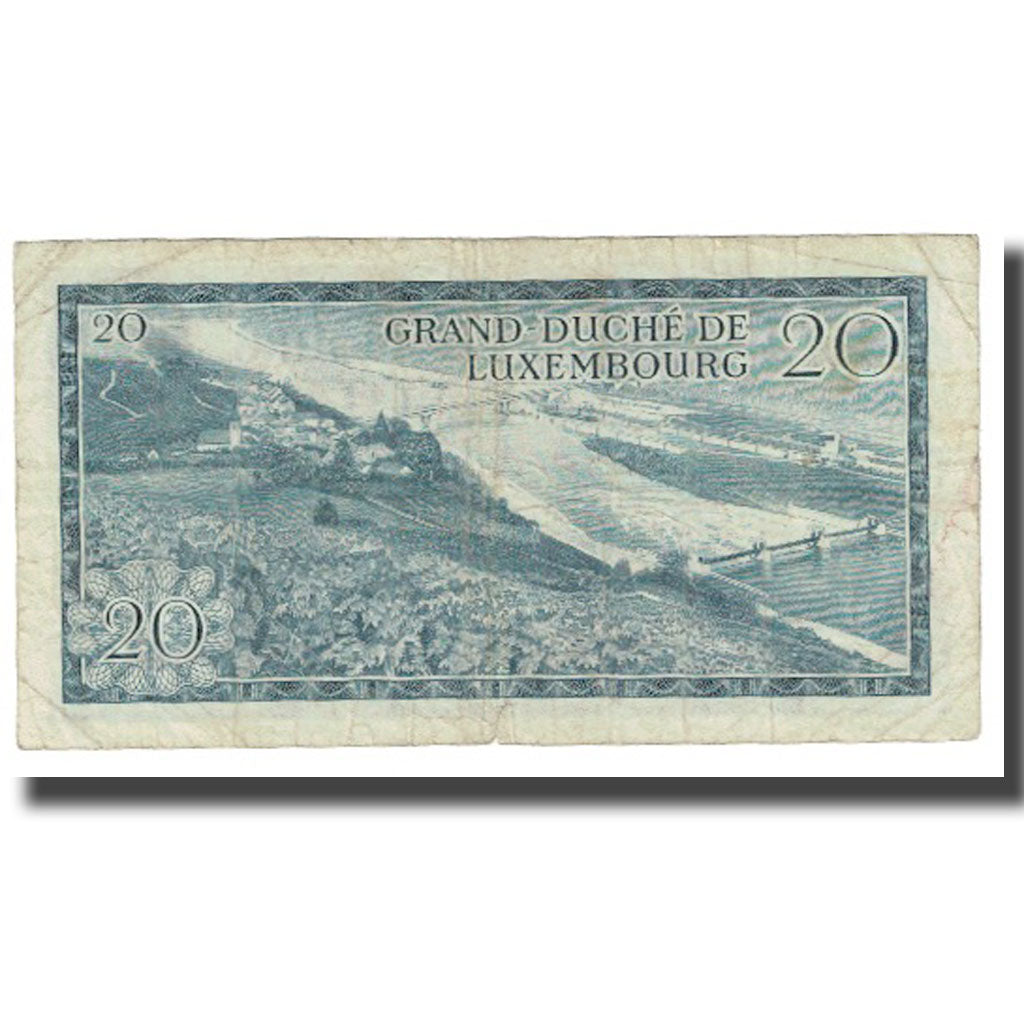 Banknote, Luxembourg, 20 Francs, 1966, 1966-03-07, KM:54a, VF(20-25)