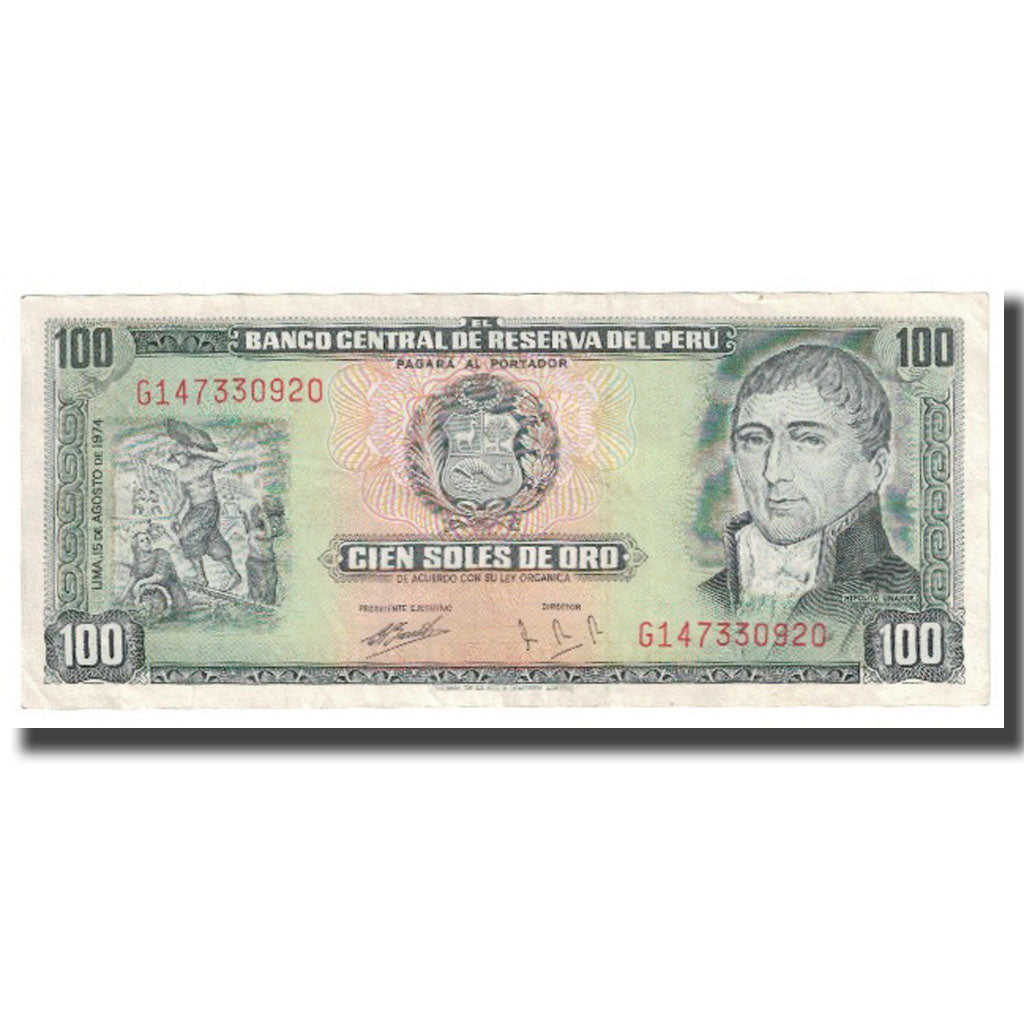 Banknote, Peru, 100 Soles De Oro, 1974, 1974-08-15, KM:102c, UNC(63)
