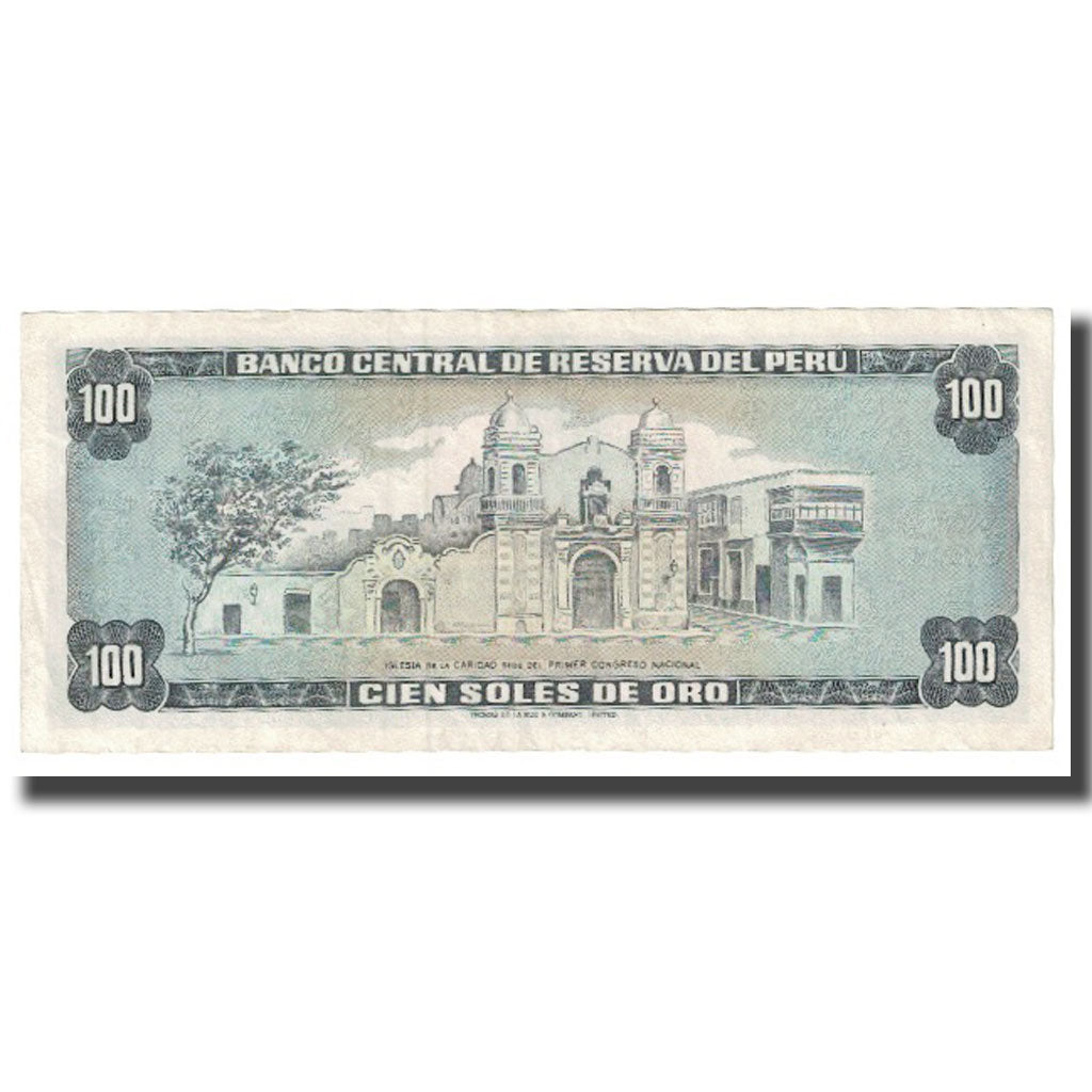 Banknote, Peru, 100 Soles De Oro, 1974, 1974-08-15, KM:102c, UNC(63)