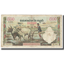Banknote, Cambodia, 500 Riels, KM:14d, VF(20-25)