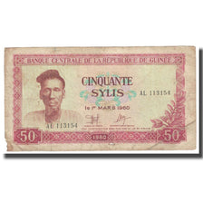 Banknote, Guinea, 50 Sylis, 1980, 1960-03-01, KM:25a, VF(20-25)