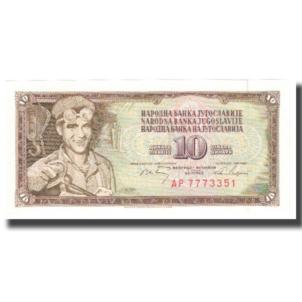 Banconote, Iugoslavia, 10 Dinara, 1968, 1968-05-01, KM:87a, FDS