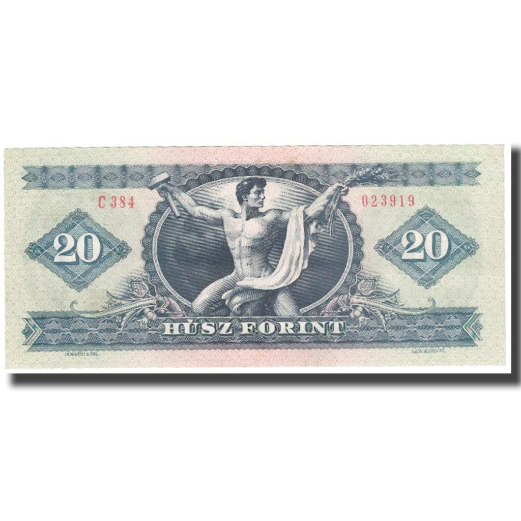 Banknot, Węgry, 20 Forint, 1980, 1980-09-30, KM:165a, UNC(65-70)