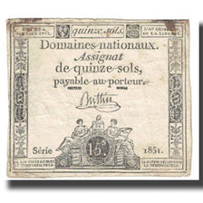 France, 15 Sols, 1792, 1792-01-04, TB, Fayette:ass24a, KM:A69a