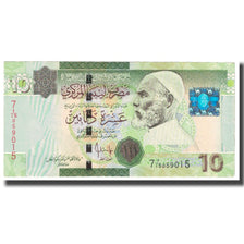 Banknot, Libia, 10 Dinars, KM:78, AU(55-58)