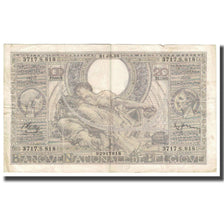 Banknote, Belgium, 100 Francs-20 Belgas, 1938, 1938-03-31, KM:107, VF(20-25)