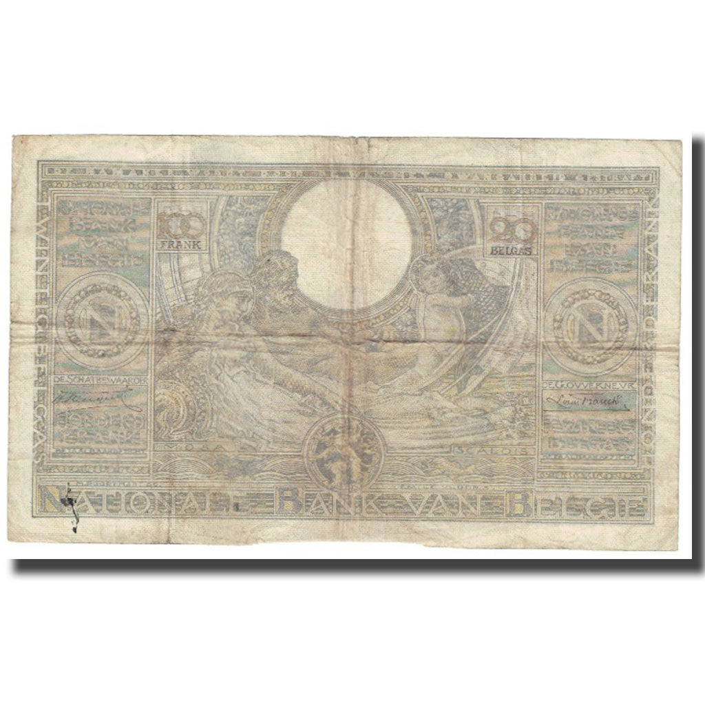 Banknote, Belgium, 100 Francs-20 Belgas, 1934, 1934-02-28, KM:107, VF(20-25)