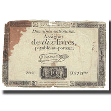 Frankreich, 10 Livres, 1792, S, Fayette:ass21e, KM:A51
