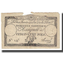 France, 25 Sols, TB, Fayette:ASS.25A, KM:A55