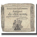 France, 10 Sous, 1792, 1792-10-24, VF(20-25), Fayette:ass40b, KM:A68a