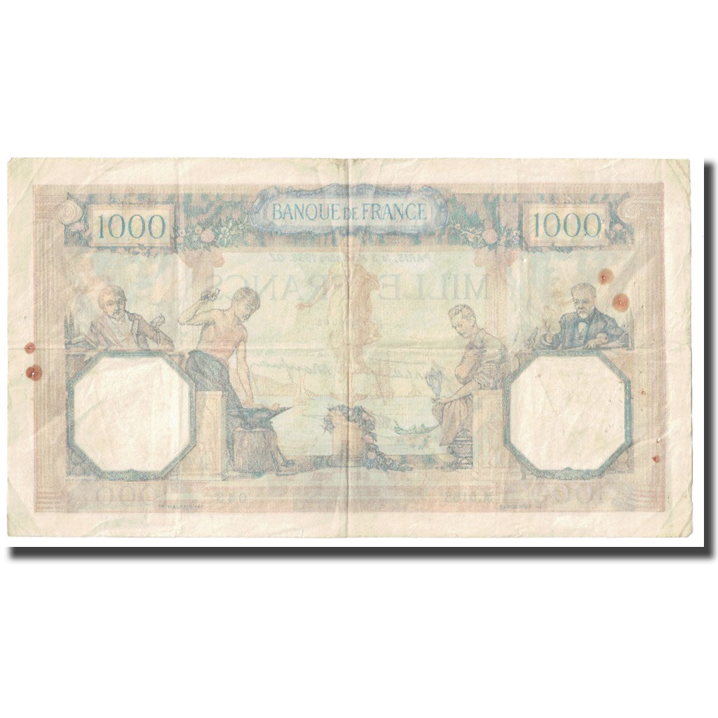 Frankrijk, 1000 Francs, 1938, 1938-11-03, TB, Fayette:38.32, KM:79c