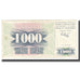 Banconote, Bosnia - Erzegovina, 1000 Dinara, 1992, 1992-07-01, KM:15a, MB