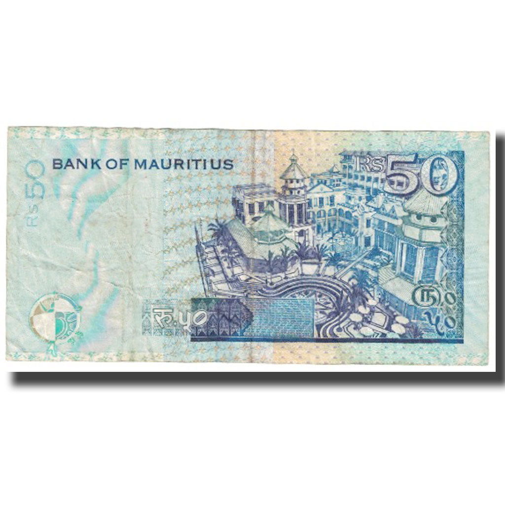 Banconote, Mauritius, 50 Rupees, 2009, KM:43, MB