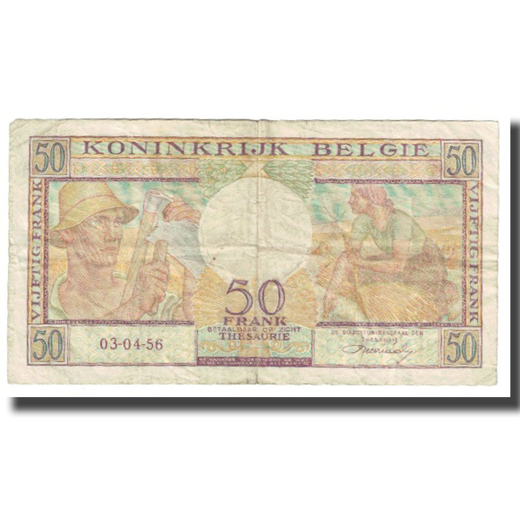 Banknote, Belgium, 50 Francs, 1956, 1956-04-03, KM:133b, VF(20-25)
