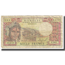 Biljet, Djibouti, 1000 Francs, KM:37a, TB