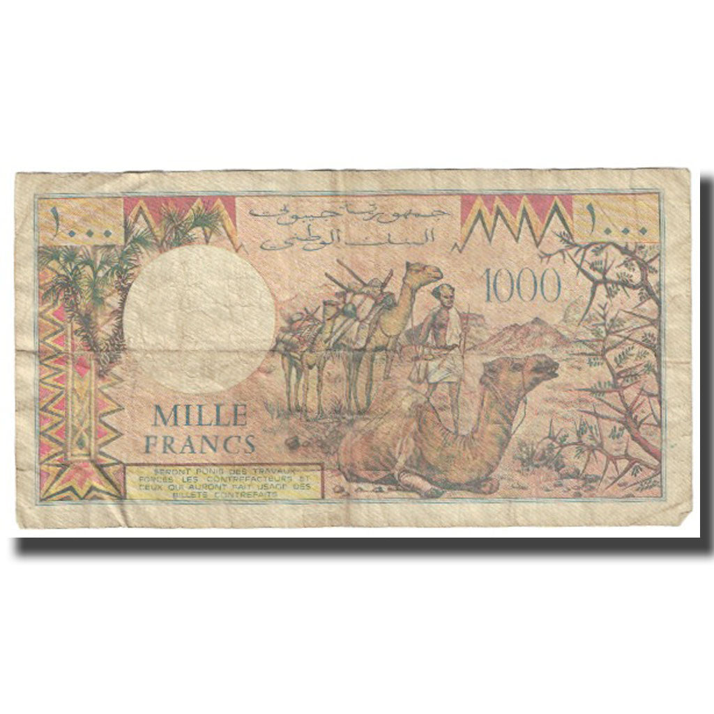 Banconote, Gibuti, 1000 Francs, KM:37a, MB