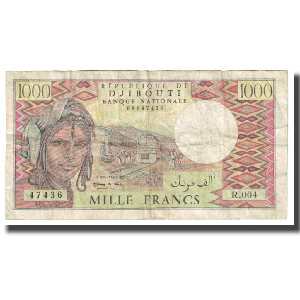 Banknote, Djibouti, 1000 Francs, KM:37a, VF(20-25)