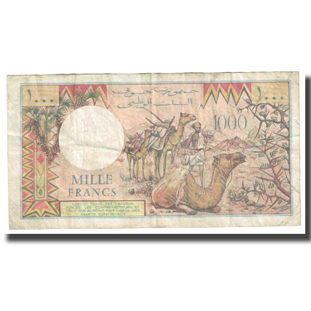 Banknote, Djibouti, 1000 Francs, KM:37a, VF(20-25)