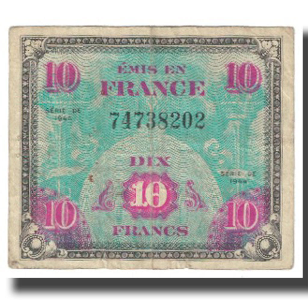 France, 10 Francs, 1944, TB, Fayette:VF 18.2, KM:116a