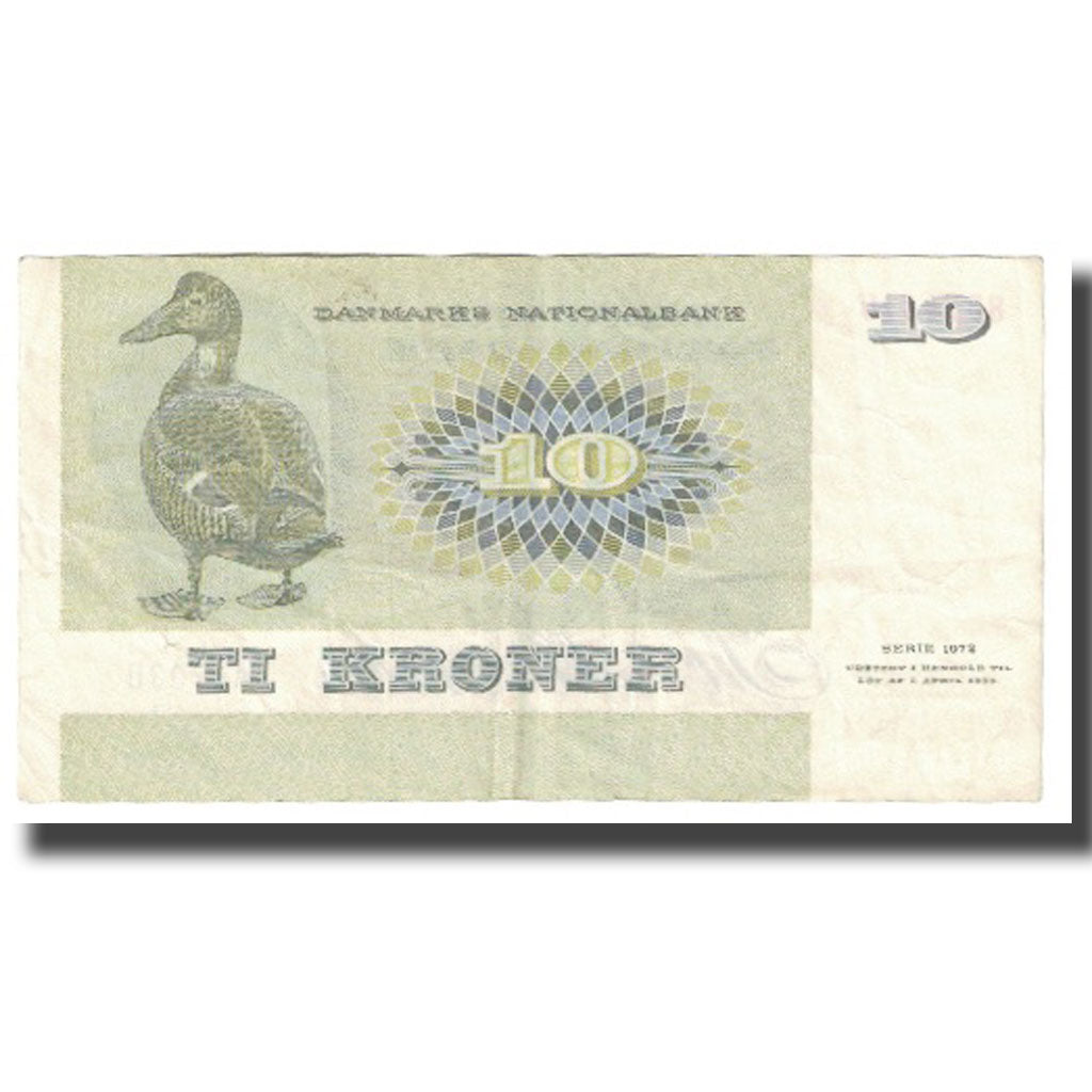 Geldschein, Dänemark, 10 Kroner, 1972, KM:48a, SS