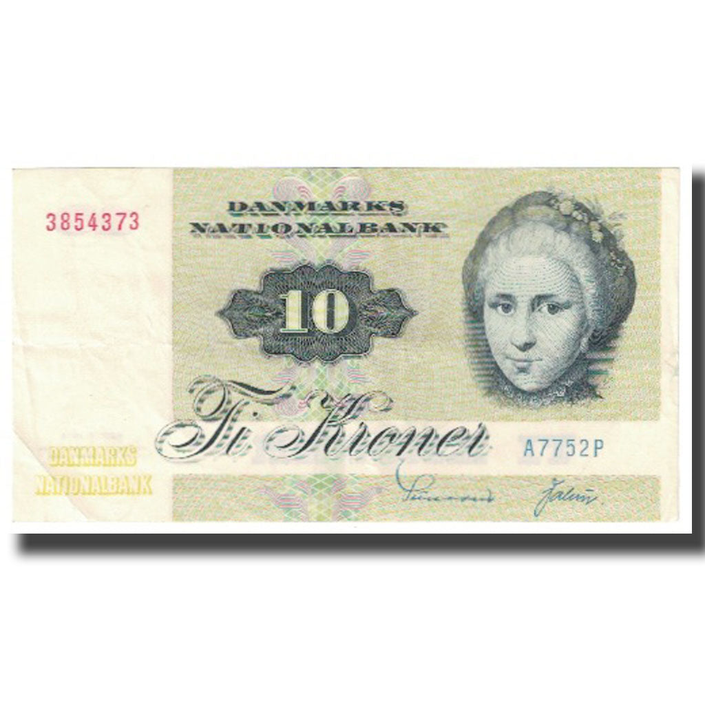 Biljet, Denemarken, 10 Kroner, 1972, KM:48a, TTB