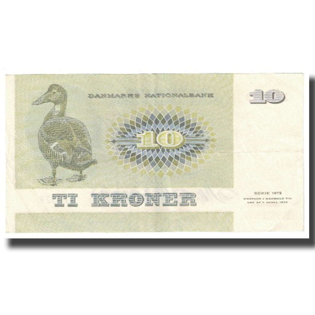 Biljet, Denemarken, 10 Kroner, 1972, KM:48a, TTB
