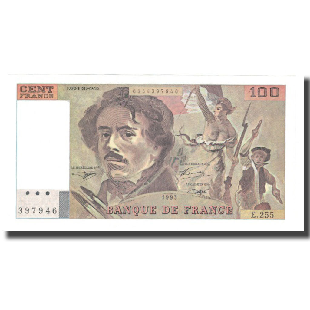 Francia, 100 Francs, Delacroix, 1993, FDS, Fayette:69bis.8, KM:154f