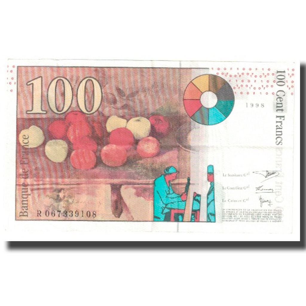 France, 100 Francs, Cézanne, 1998, SPL, Fayette:74.2, KM:158a