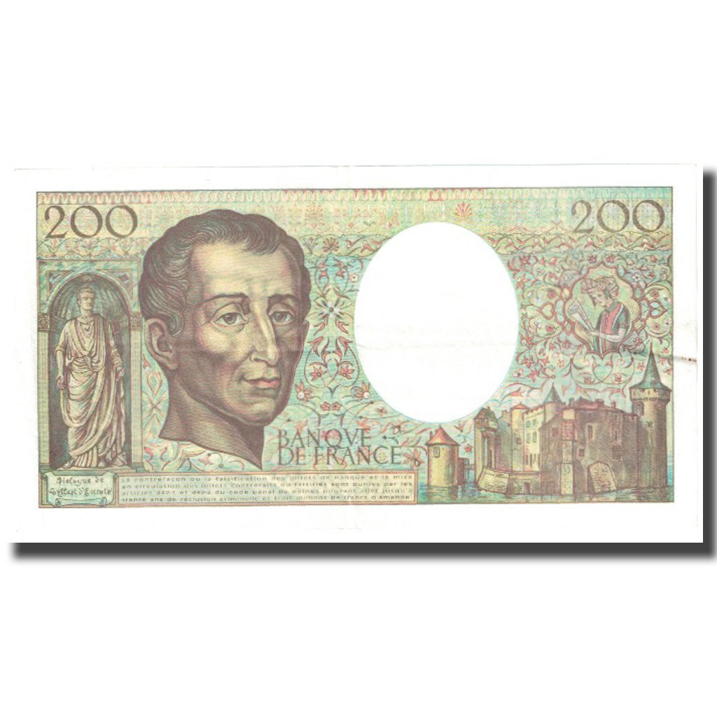 Francja, 200 Francs, Montesquieu, 1994, UNC(63), Fayette:70.2.1, KM:155f