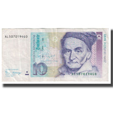 Banknot, Niemcy - RFN, 10 Deutsche Mark, 1989, 1989-01-02, KM:38b, VF(20-25)