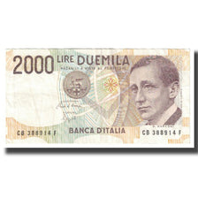 Banknot, Włochy, 2000 Lire, 1990, 1990-10-03, KM:115, UNC(63)