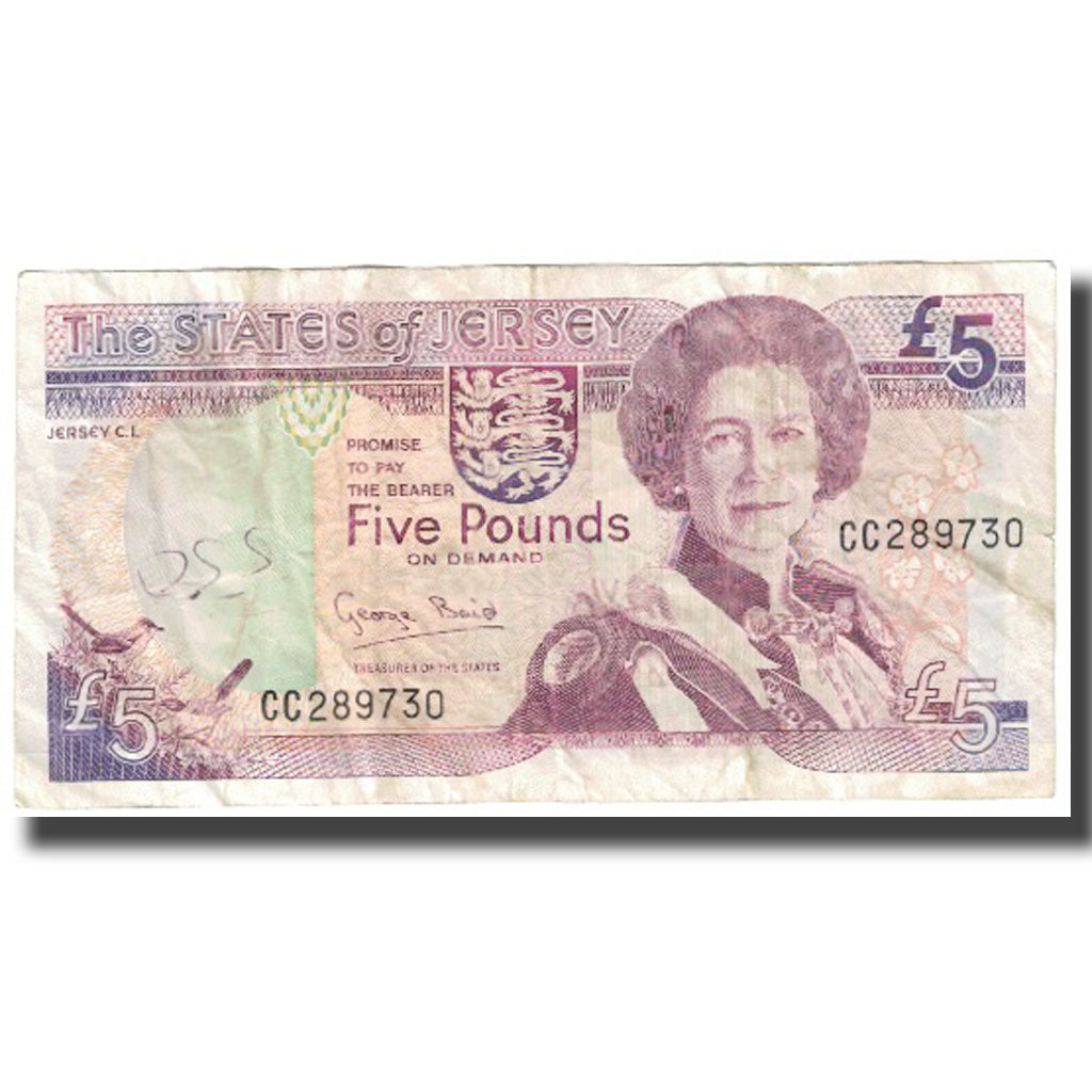 Billete, 5 Pounds, Jersey, KM:21a, BC