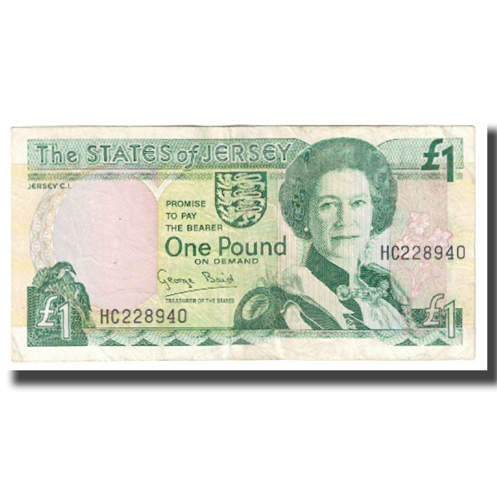 Nota, Jersey, 1 Pound, KM:20a, AU(55-58)