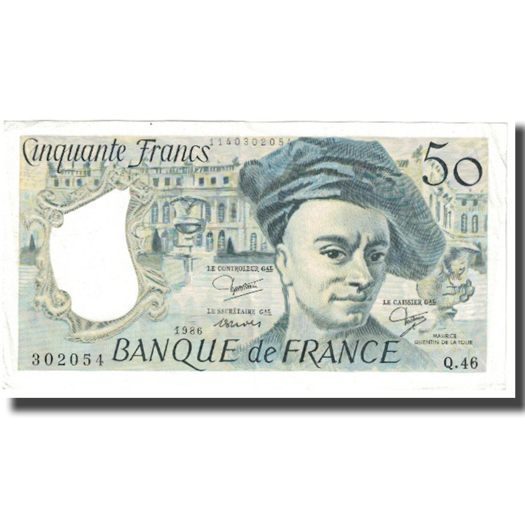 Francia, 50 Francs, Quentin de La Tour, 1986, BB, KM:152b