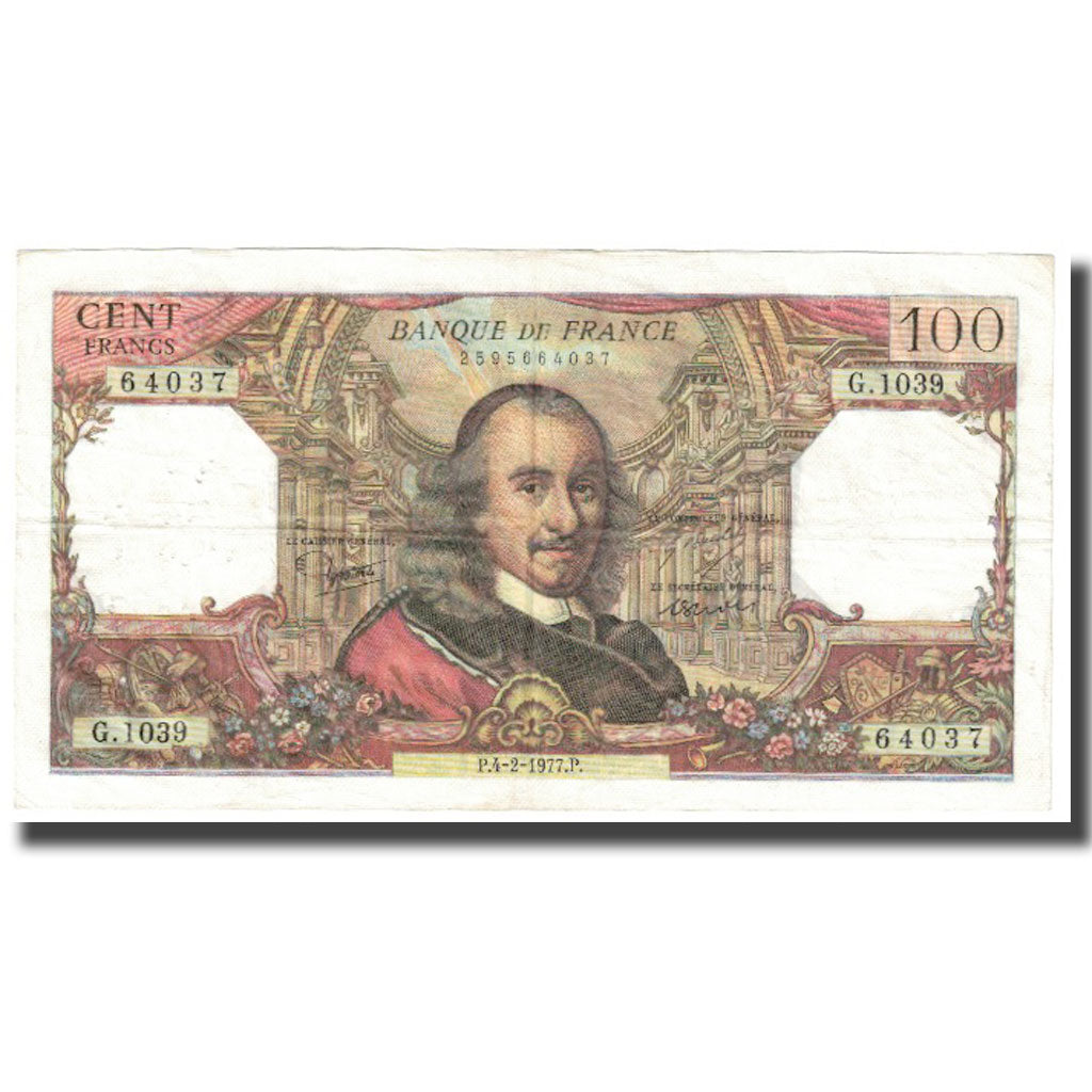 Francia, 100 Francs, Corneille, 1977, 1977-02-04, SPL-, Fayette:65.56, KM:149f