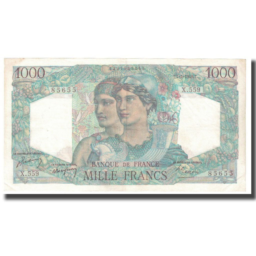 Frankreich, 1000 Francs, Minerve et Hercule, 1949, 1949-04-07, VZ
