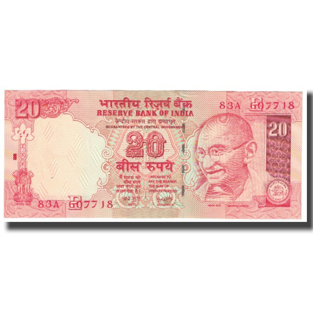 Nota, Índia, 20 Rupees, KM:96b, EF(40-45)