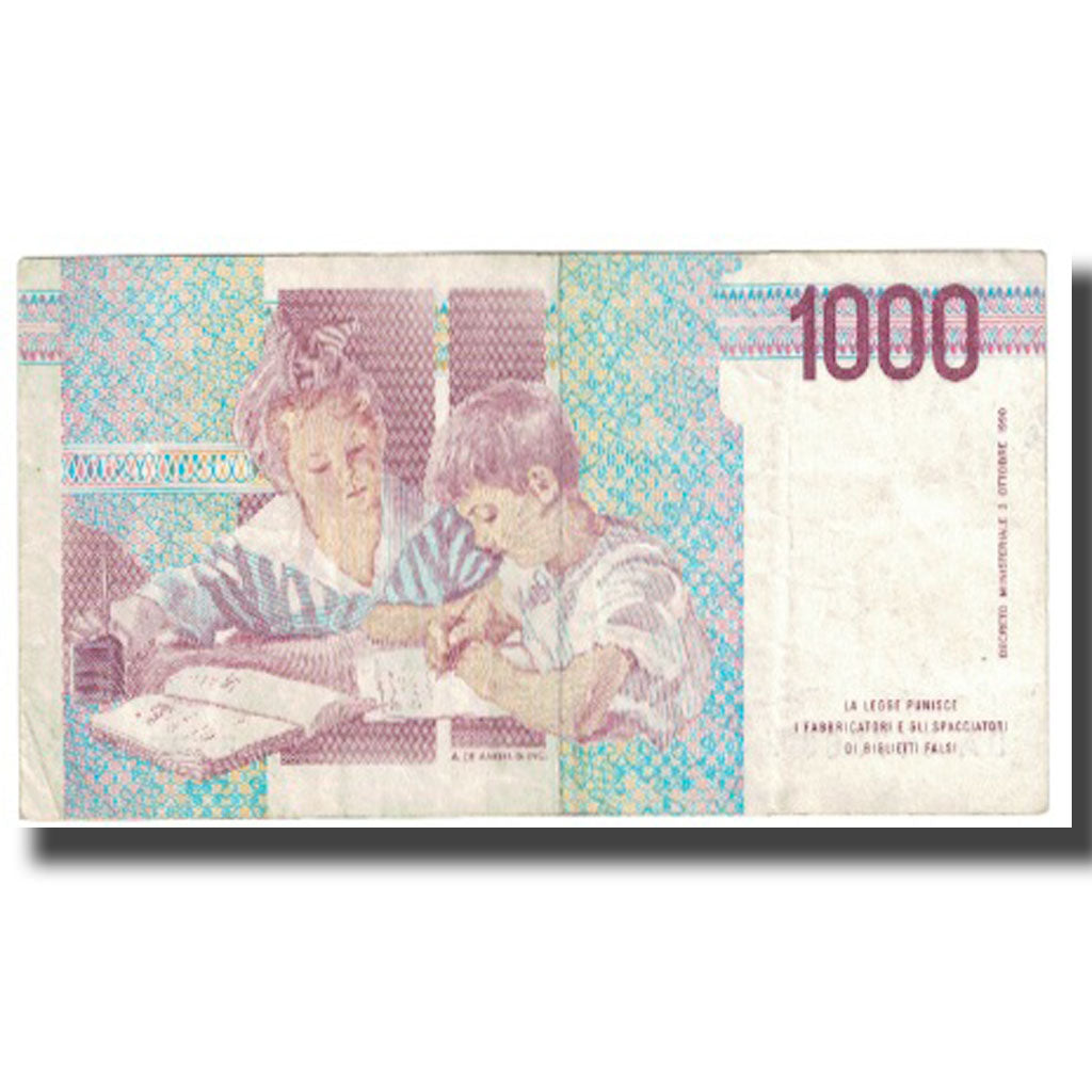 Banknote, Italy, 1000 Lire, 1990, 1990-10-03, KM:114a, VF(20-25)