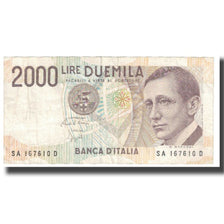 Banknote, Italy, 2000 Lire, 1990, 1990-10-03, KM:115, VF(20-25)