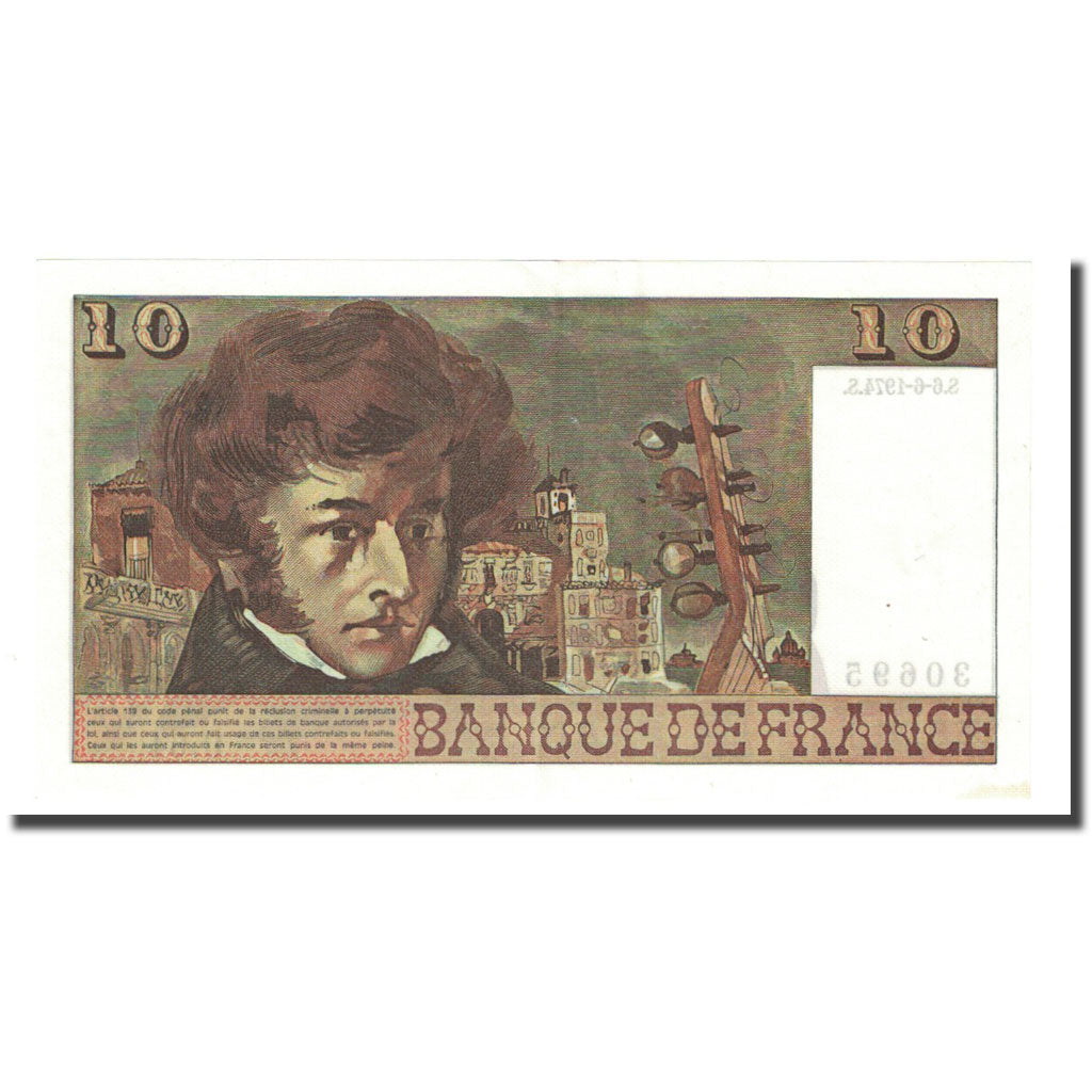 Francja, 10 Francs, Berlioz, 1974, 1974-06-06, UNC(65-70), Fayette:63.05